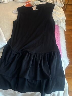 Camila Coelho Black Sleeveless Tiered Mini Dress